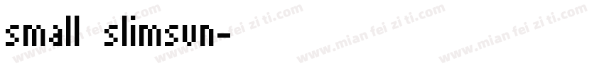 small slimsun字体转换